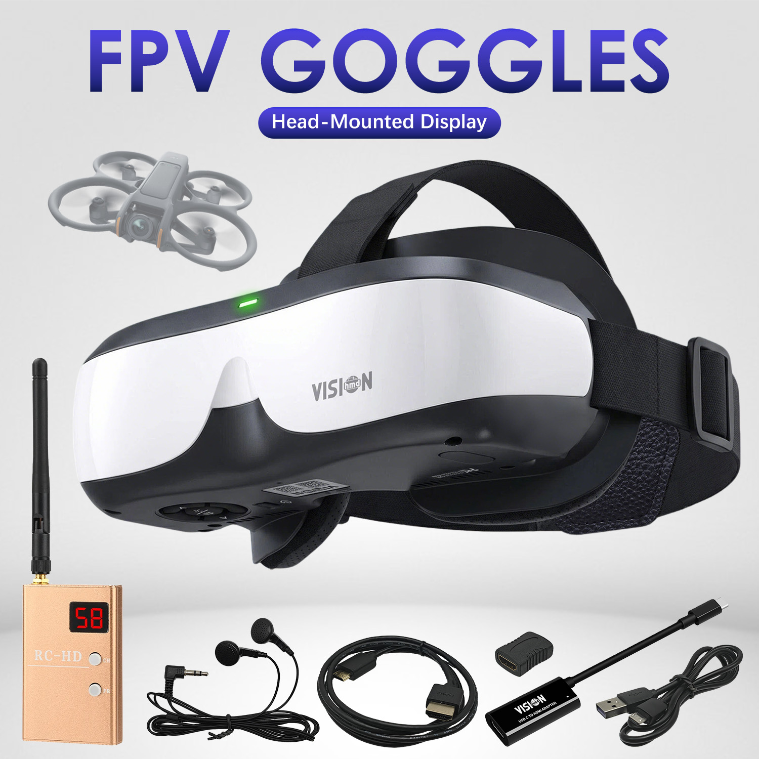 Skyzone Sky04O Pro Fpv Goggles - FPV Head Mounted Display DIY instapmodel